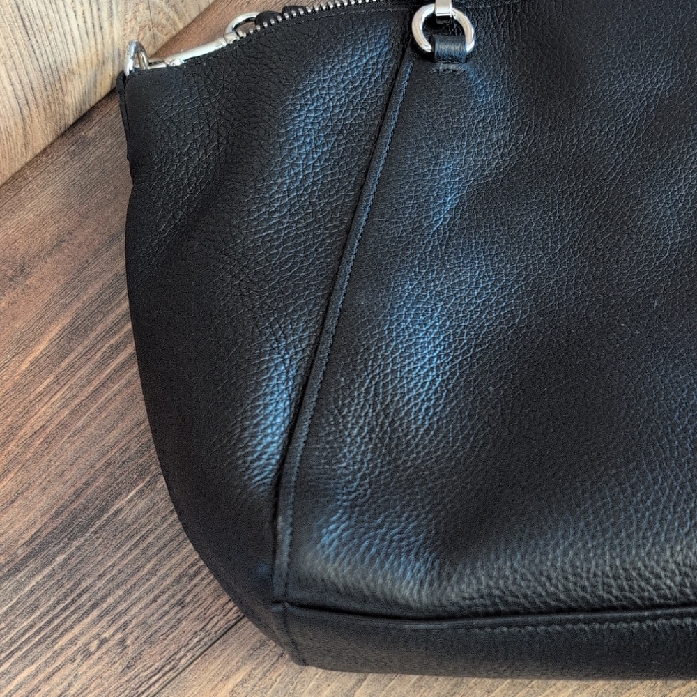 Coach Black Prairie Satchel Pebbled Leather Satchel with Silver Hardware   C294 - Picture 15 of 15